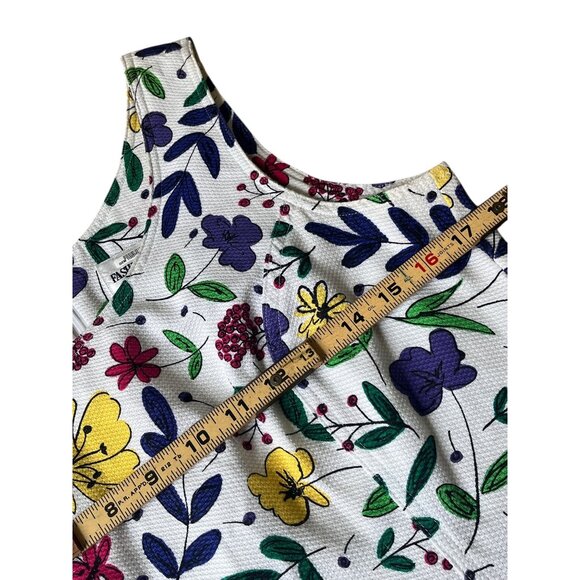 Fashion Bug Y2K Dress Womens 8 Sheath White Floral Sleeveless Cottage Fairy Boho - Picture 5 of 7